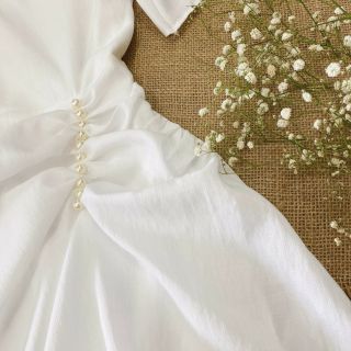 ĐẦM MIDI TRẮNG ĐÍNH NGỌC