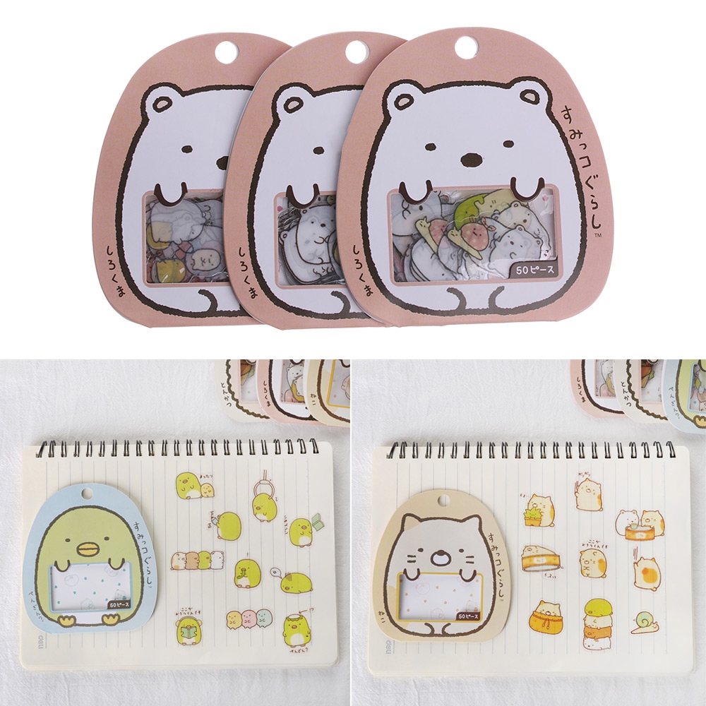 Bộ 50 Sticker Dán Trang Trí Hình Động Vật Đáng Yêu