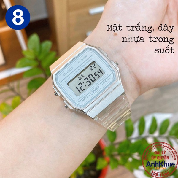 Đồng hồ unisex dây nhựa Casio chính hãng Anh Khuê F-91 Series (35mm)