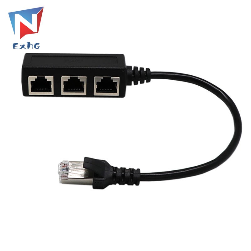 Thiết bị chia dây cáp dạng chữ Y RJ45 gồm 3 cổng CAT 5/CAT 6 LAN | WebRaoVat - webraovat.net.vn