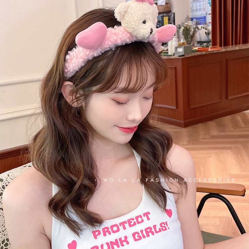 Băng đô cài tóc hình gấu bông dễ thương phong cách hàn quốc dành cho nữ