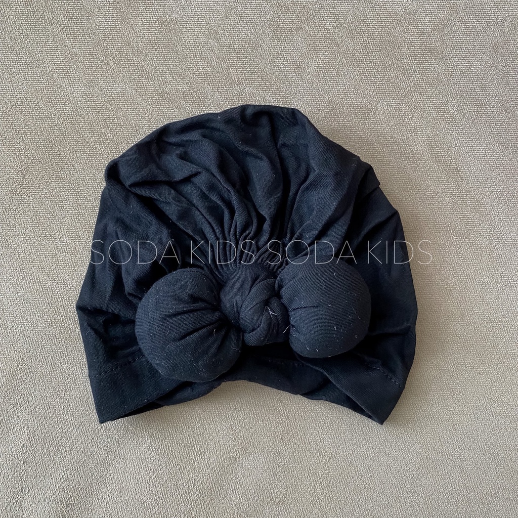 Mũ turban nơ béo tròn 4 màu (Ảnh thật)