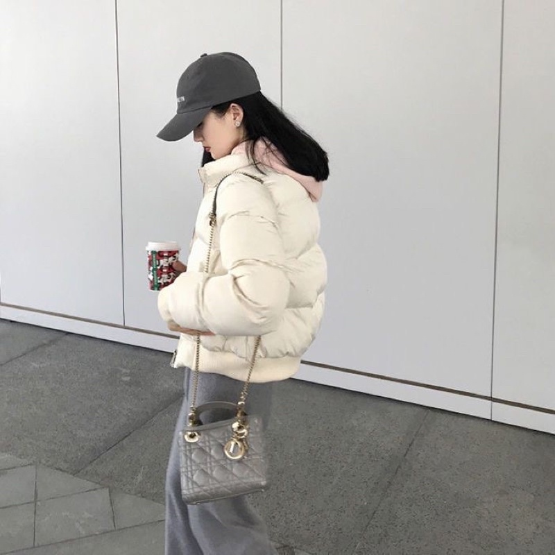 Áo khoác phao MÀU TRẮNG SỮA hàng QC 2022