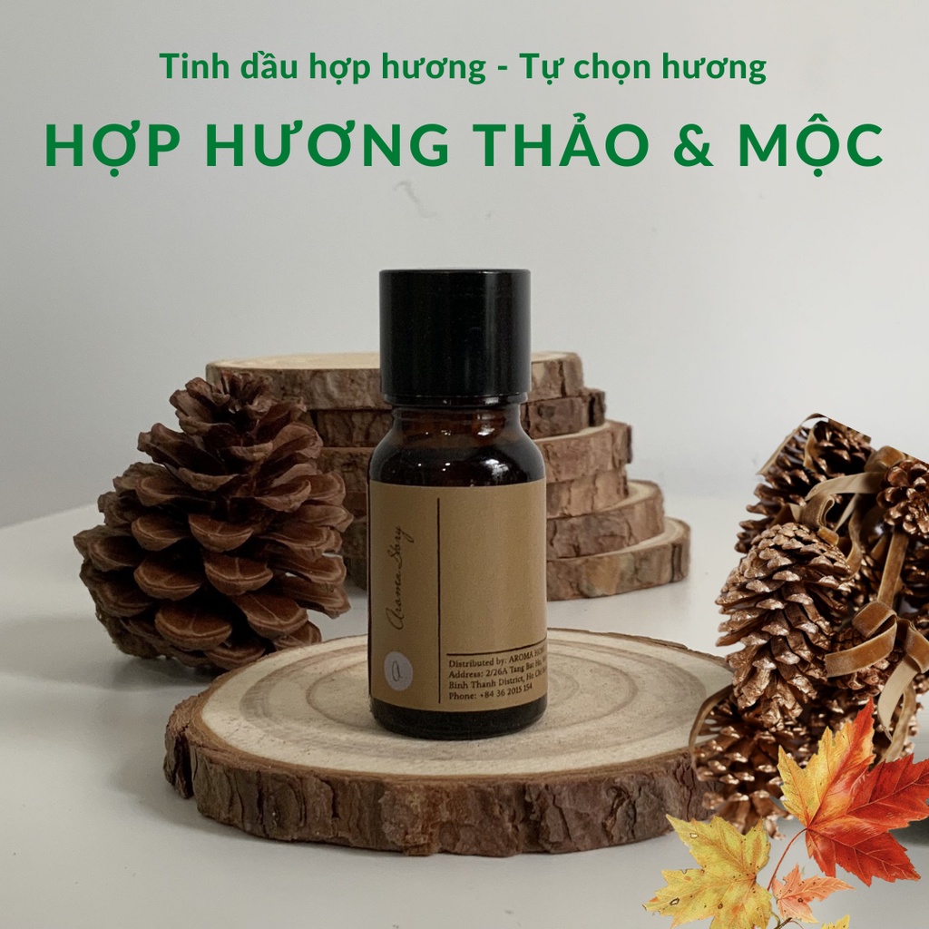 Tinh Dầu Hợp Hương Các Loại Cây Cỏ (Thảo) và Gỗ (Mộc) Aroma Story, Dùng Xông Phòng Khử Mùi, Làm Nến Thơm