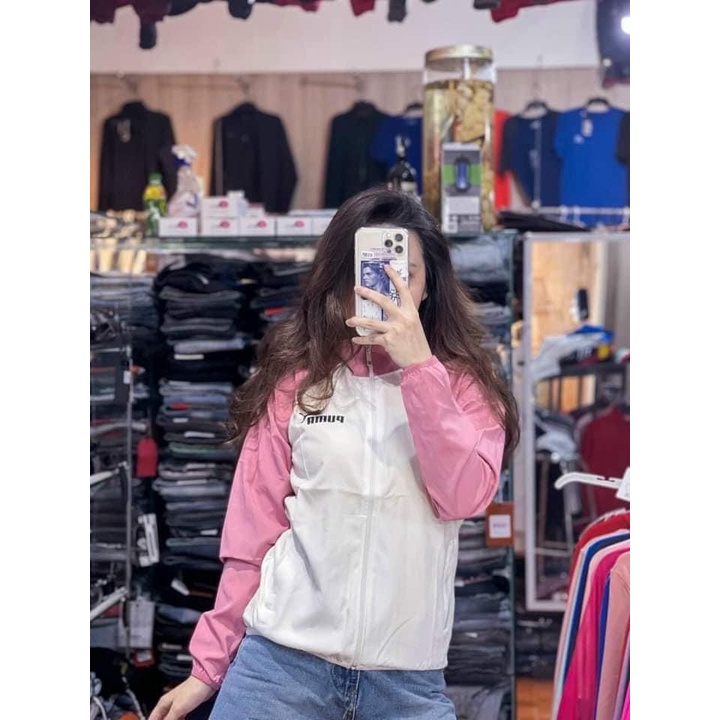 Áo Khoác Gió Nữ In Puma Form RỘng Cá Tính AK165