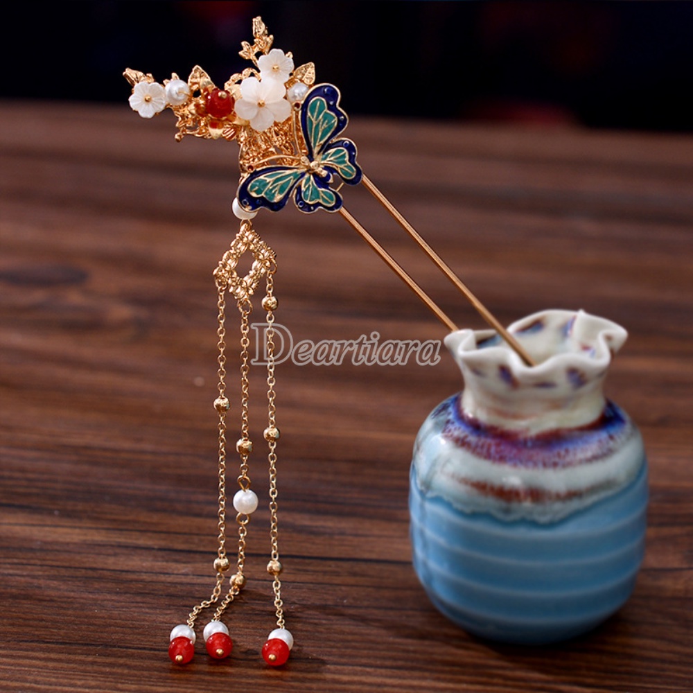 Trâm Cài Tóc Tua Rua Thời Trang Cho Cô Dâu