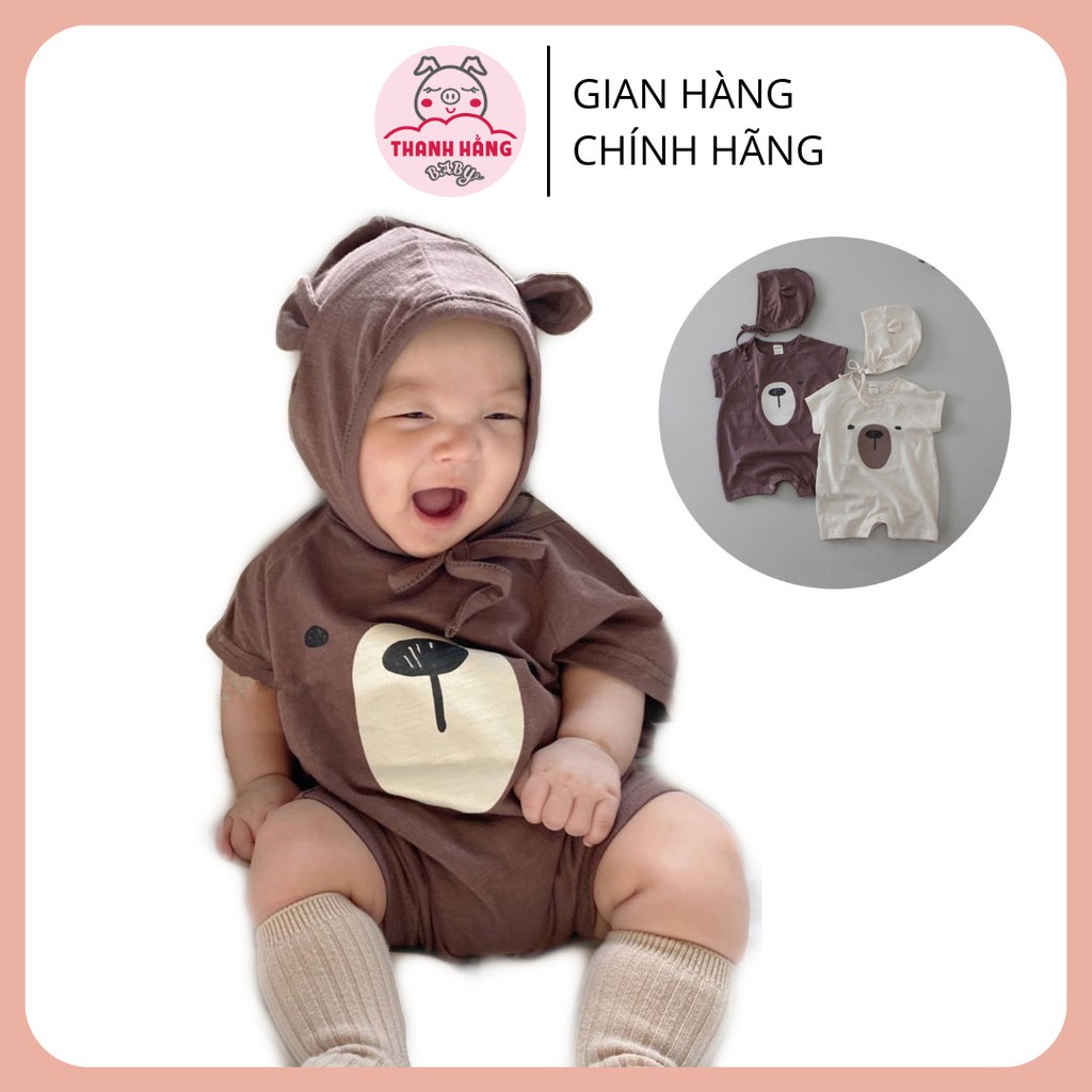 Body Bé Trai Bé Gái, Bộ Body Cho Bé Kèm Mũ Thanh Hằng Baby 5 Đến 13 Kg