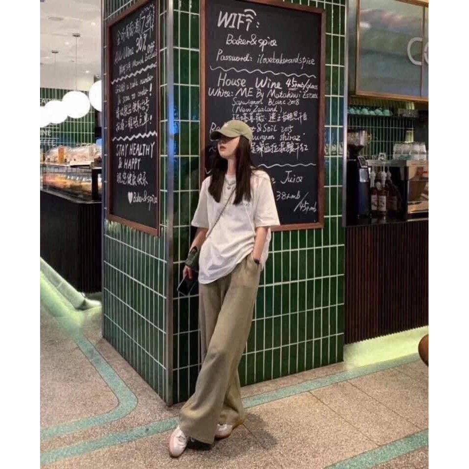 Quần ống suông nữ Baggy Hàn Quốc gân tăm thoáng mát siêu mềm- dáng culottes ống rộng thoải mái cho mùa hè