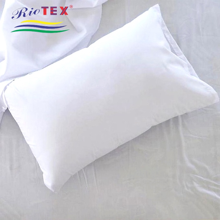 Vỏ gối RIOTEX cotton trắng trơn T300 40x60 và 50x70cm