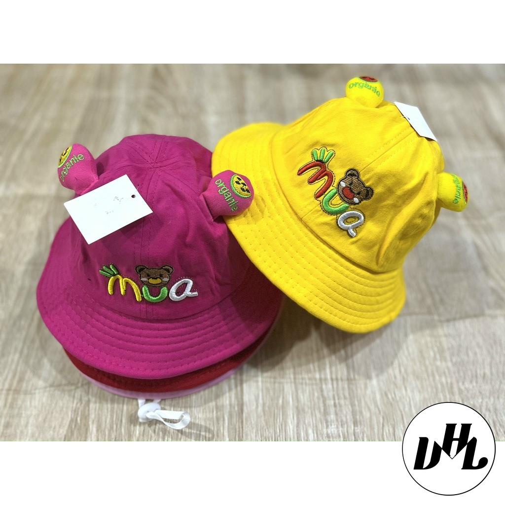 Nón cho bé (2 tuổi - 4 tuổi) , mũ trẻ em  thêu MUA  vải Cotton mềm êm cute (Ảnh thật)
