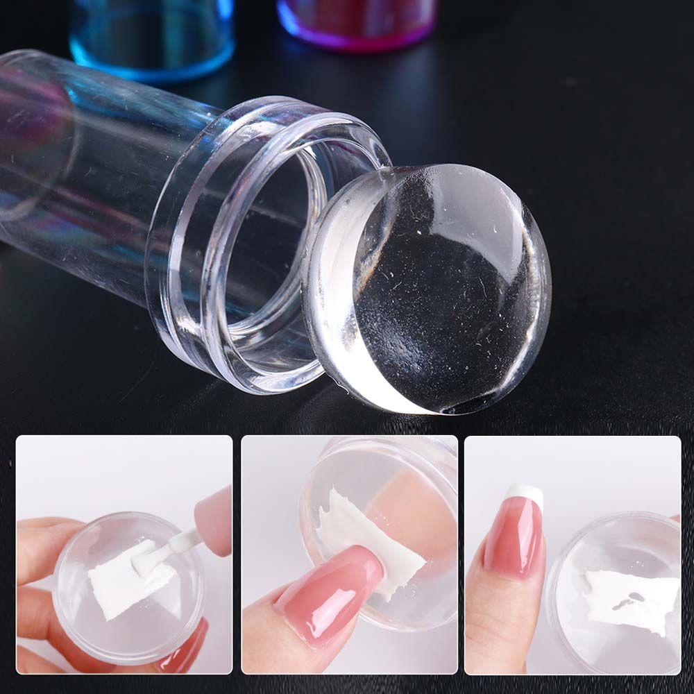 QQMALL Bộ Khuôn In Móng Tay Bằng Silicone Kèm Dụng Cụ Cạo Dành Cho Nữ