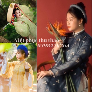 Set áo ngũ thân tay thụng thêu hoa nhí cho các nàng yêu thích cổ phục ,đi lễ dạ hội
