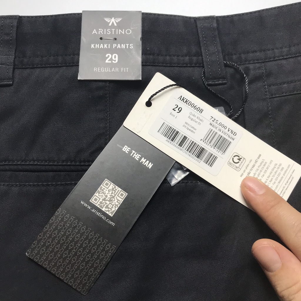 Quần kaki nam Aristino chất cotton from regular AKK00608