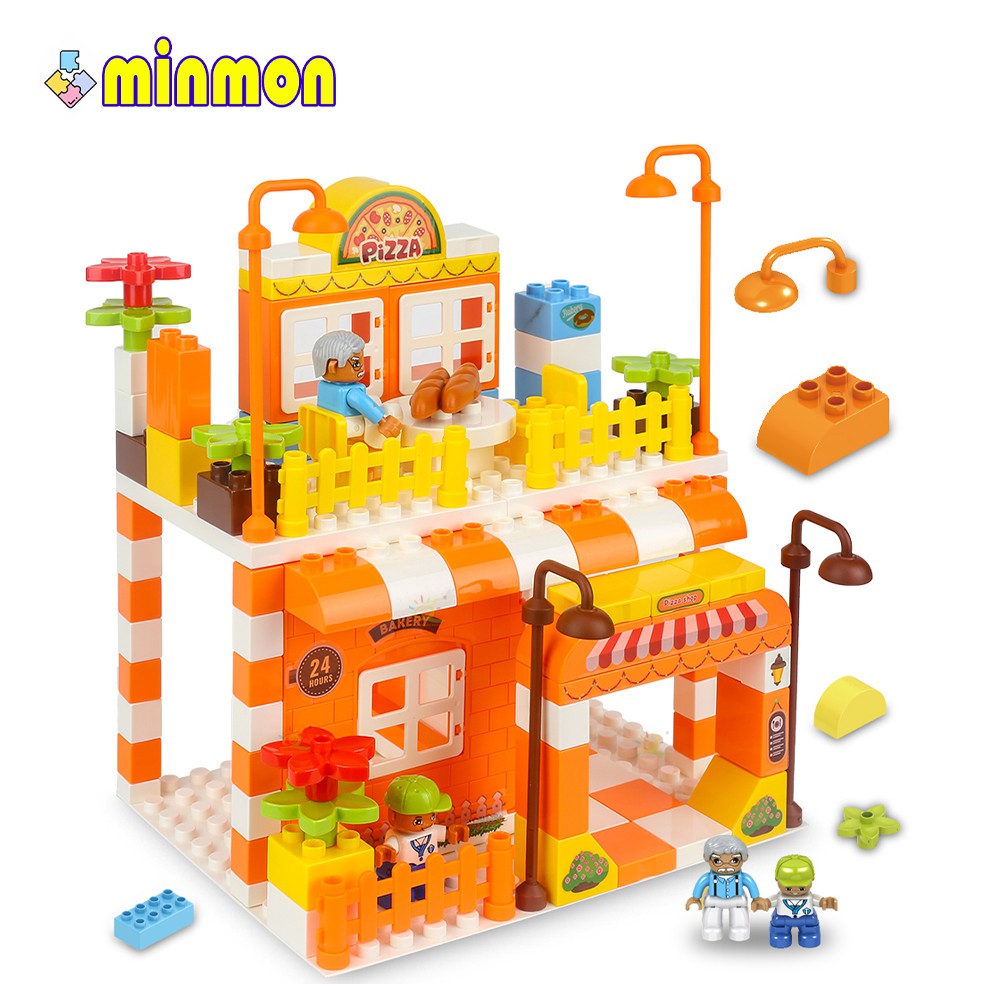 Bộ đồ chơi lego MINMON hình ngôi nhà 122 mảnh - MM0023