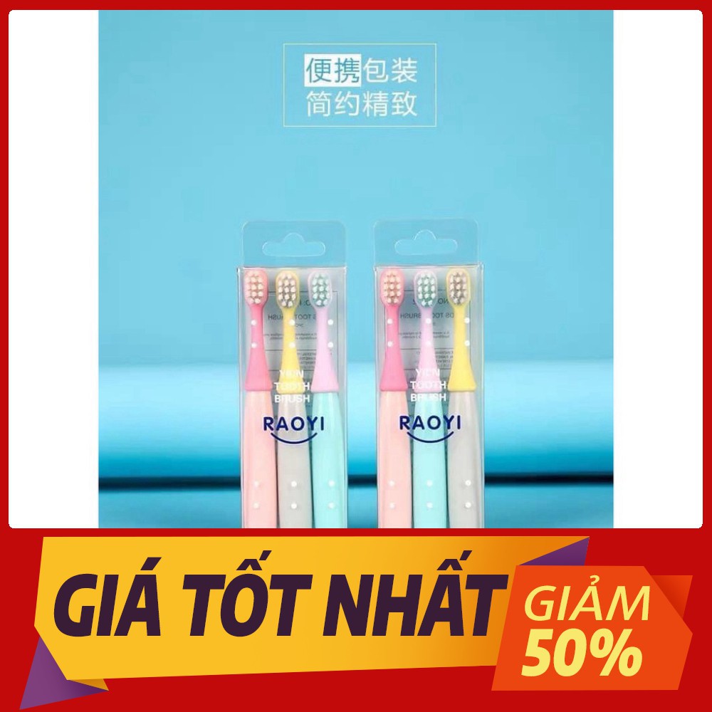 [Sale toàn shop] SÉT 3 bàn chải đánh răng RAOYI  cho bé