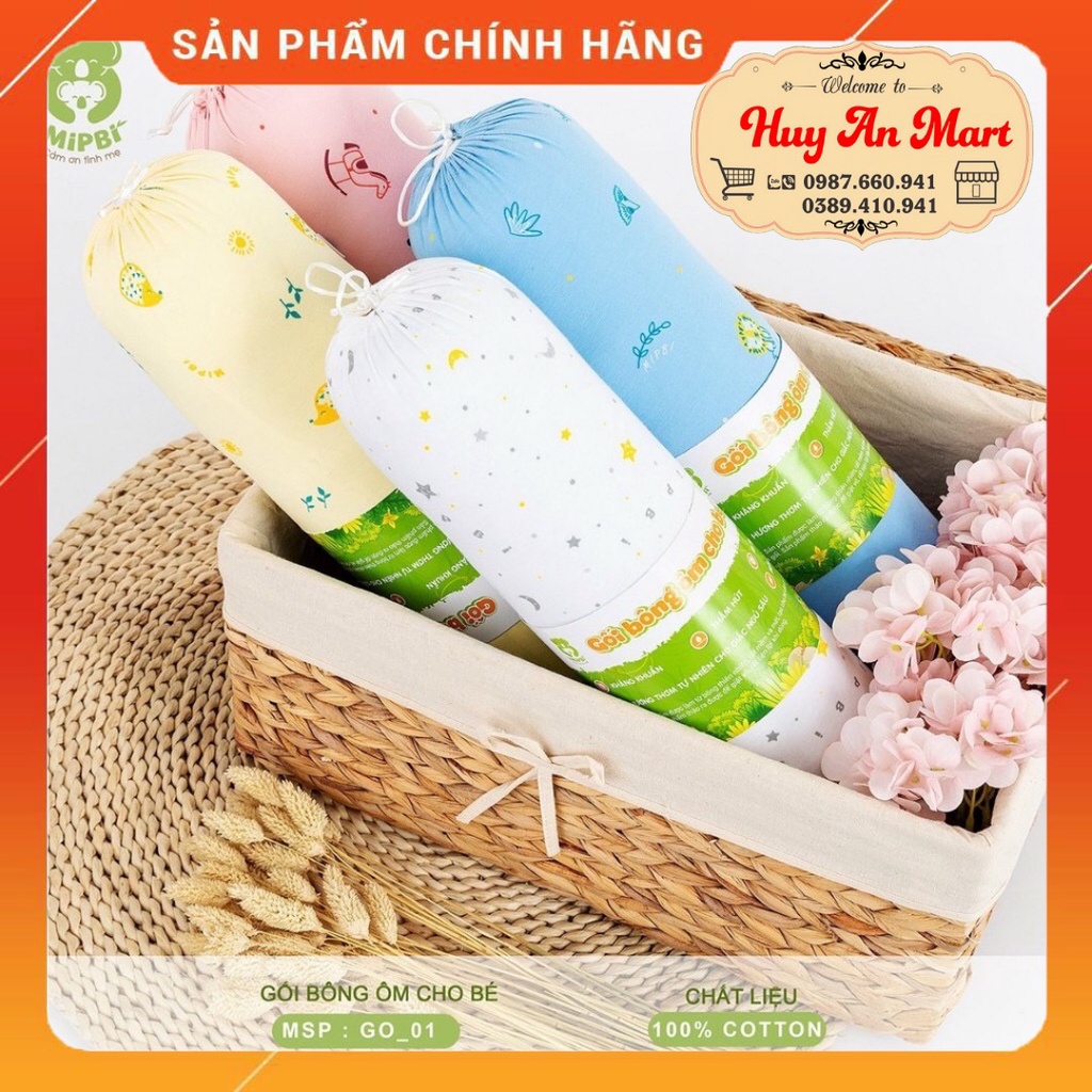 Gối bông ôm cho bé Mipbi HƯƠNG THƠM TỰ NHIÊN CHO BÉ GIẤC NGỦ SÂU