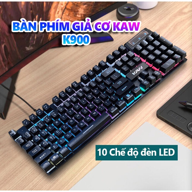 Bàn phím máy tính,Bàn phím K600 3 LED Tương Thich Với Mọi Hệ Điều Hành - Mẫu mới nhất 2022 PHIÊN BẢN NÂNG CẤP KAW K900