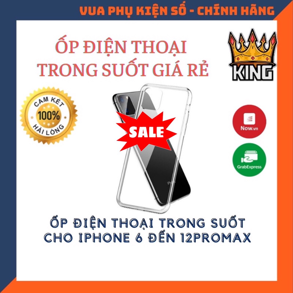 Ốp Iphone trong suốt bảo vệ máy ( ốp dẻo)