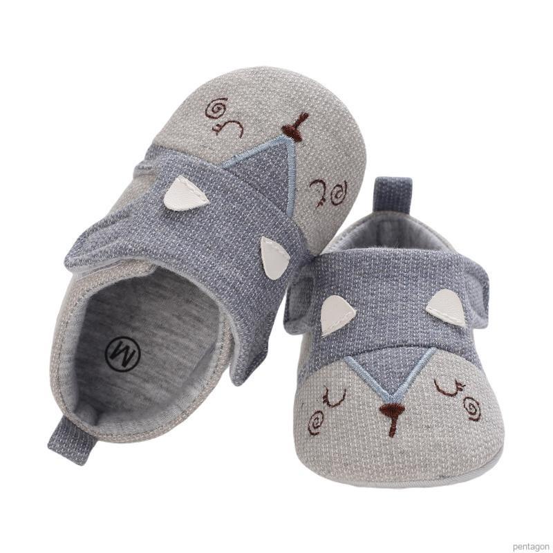 Giày tập đi dành cho bé 0-18 tháng tuổi làm từ cotton đế mềm chống trượt