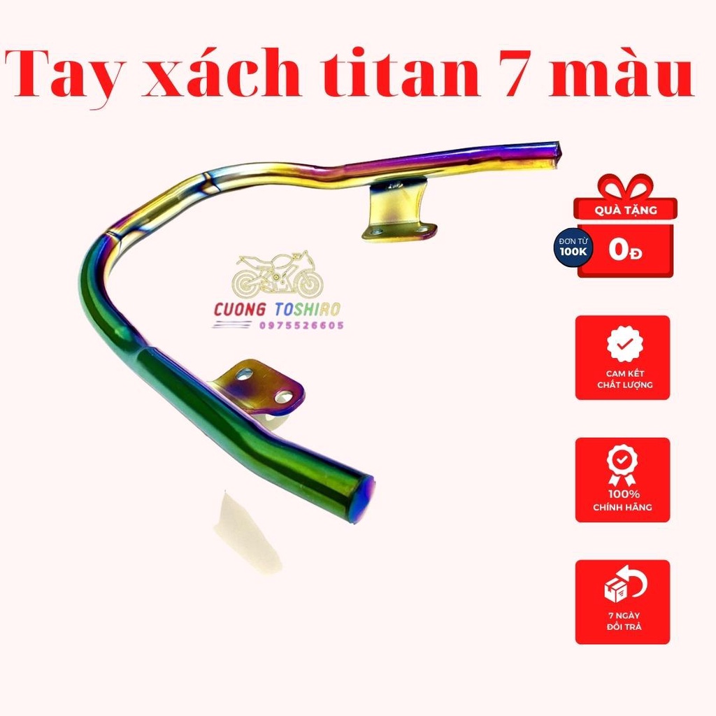 Tay xách titan 7 màu gắn cho xe wave 50cc 100cc 110cc 2006 - 2022 hàng đẹp chuẩn ảnh