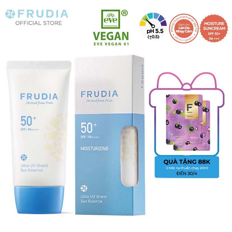 [TẶNG 72K] Kem Chống Nắng Dạng Tinh Chất Ngăn Ngừa Tia UV Frudia Ultra UV Shield Sun Essence 50+ SPF/PA++++ 50g