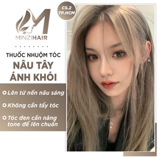 Thuốc Nhuộm Tóc Nâu Tây Ánh Khói | Không Tẩy Tóc - Minzihair