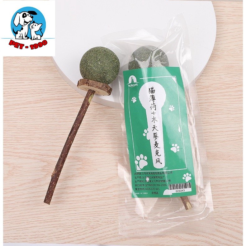 Cỏ Catnip - Cỏ Bạc Hà Viên Nén Dạng Kẹo Mút Giúp Thư Giãn Tiêu Búi Lông Cho Mèo