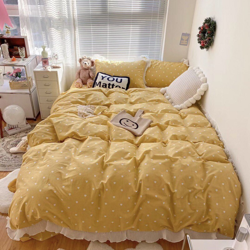 SET COTTON TIM VIỀN BÈO VÀNG 💛