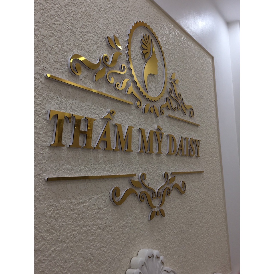Chữ trang trí tường ,biển quảng cáo chất liệu alu gương vàng - Nhận cắt theo yêu cầu