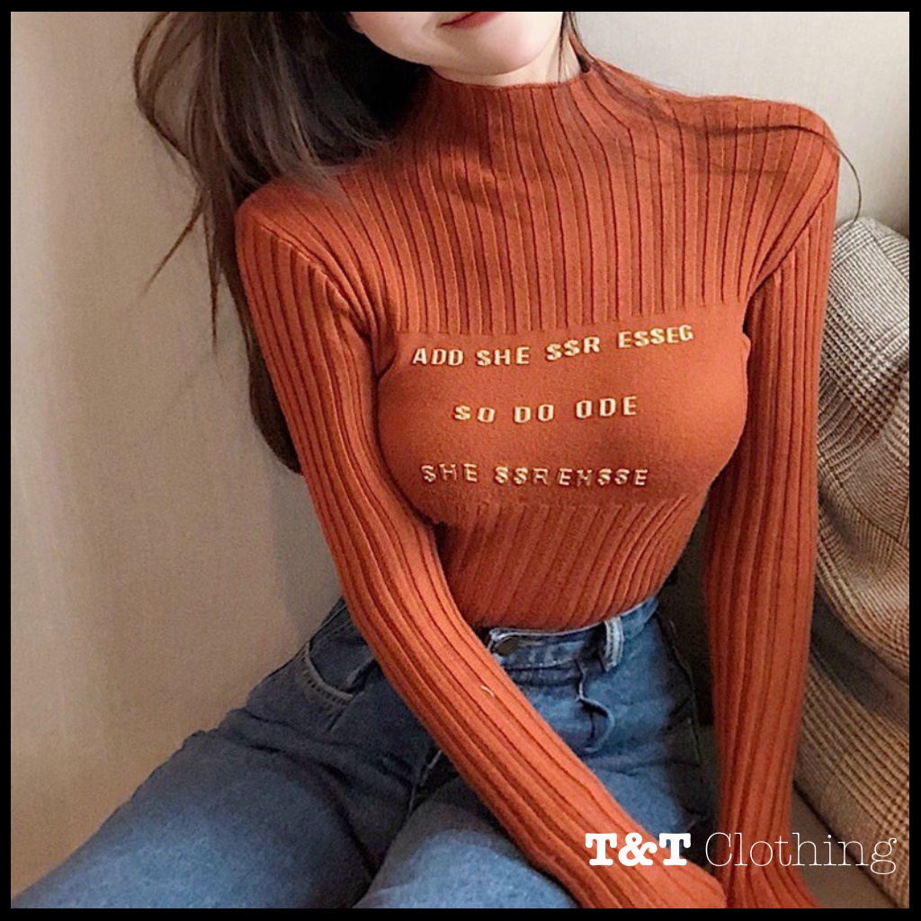 ÁO TAY DÀI NỮ CỔ LỌ THÊU GÂN ĐŨA | ÁO KIỂU NỮ ĐẸP QUẢNG CHÂU 💃By 23t.shop