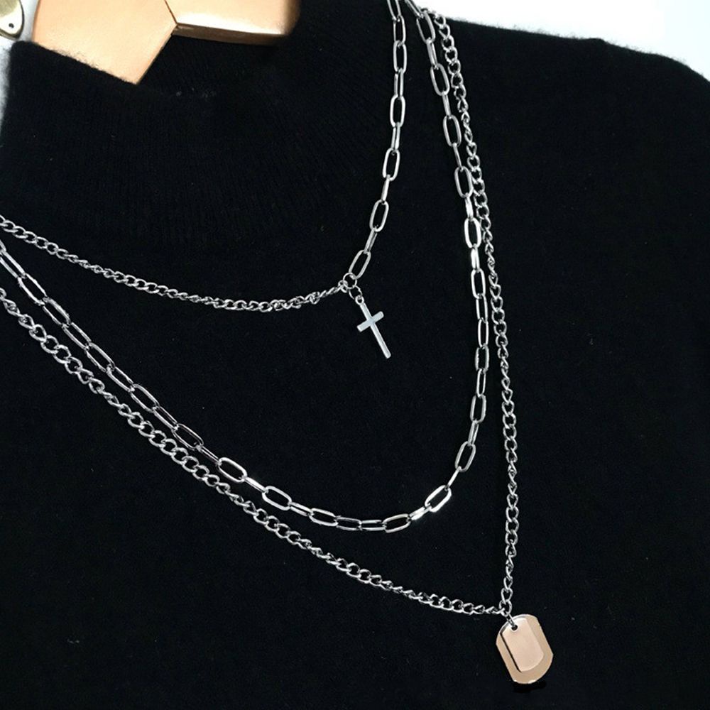 Bộ 3 vòng cổ choker bằng hợp kim phong cách Hàn Quốc cá tính cho nữ