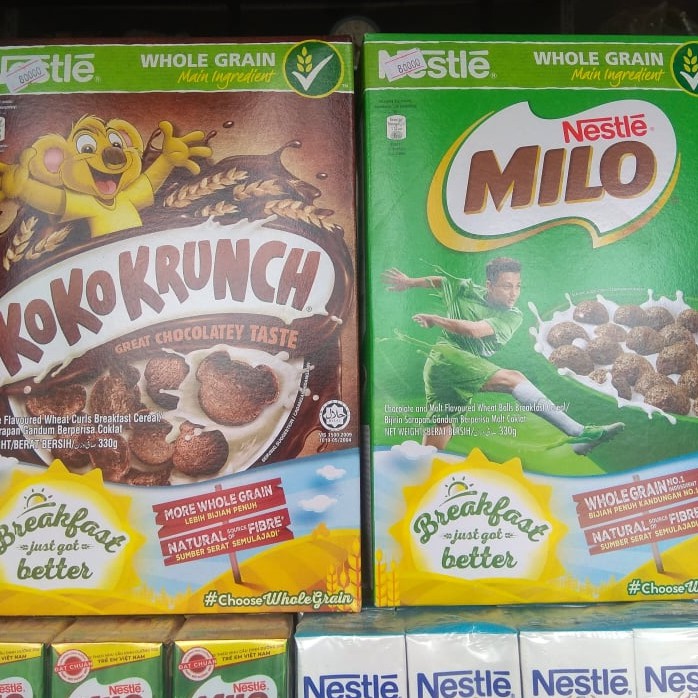 Bánh Ăn Sáng Nestlé MILO Cereal / KoKo Krunch (Hộp 330g)