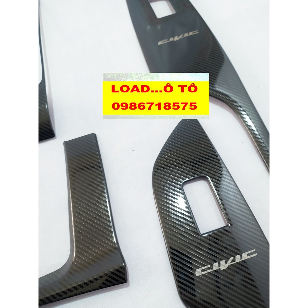Ốp Nội Thất Honda Civic 2022-2019 Vân Carbon Cao Cấp