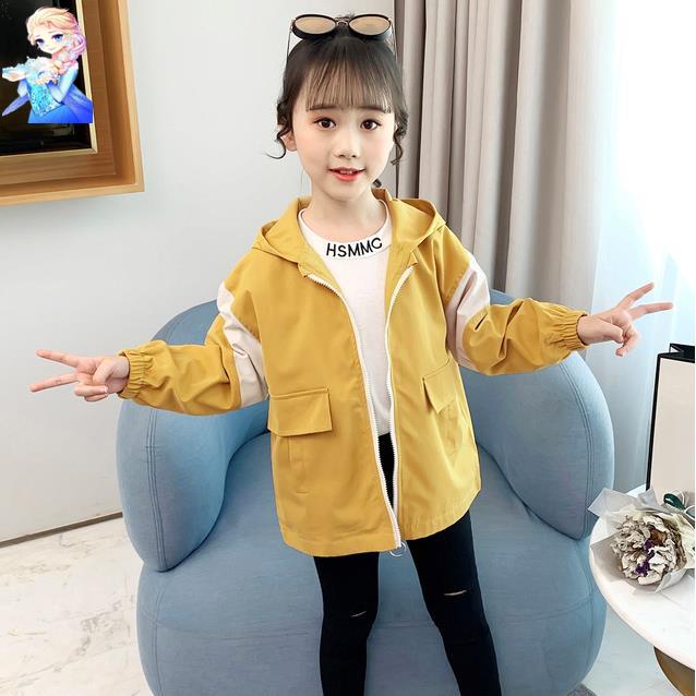 Áo Khoác Chống Gió Mỏng Phong Cách Mới Năm 2021 Thời Trang Xuân Thu Cho Bé Gái