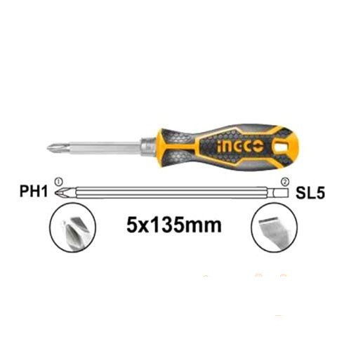 AKISD0203 Tua vít 2 đầu 135mm hiệu Ingco