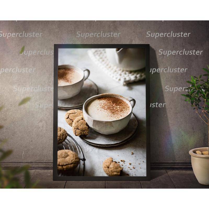 Tranh Vải Canvas Treo Tường Trang Trí Quán Cà Phê Phong Cách Trừu Tượng Độc Đáo