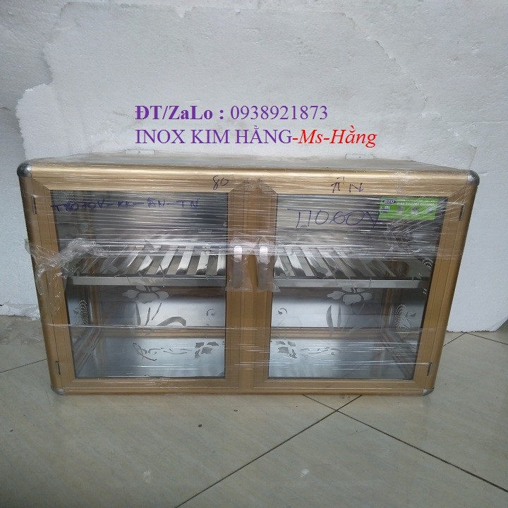 TỦ NHÔM KÍNH DẠNG TREO TƯỜNG HOẶC ĐỂ BÀN - KT D80 * R35 * C60cm - T8060VA-HĐ