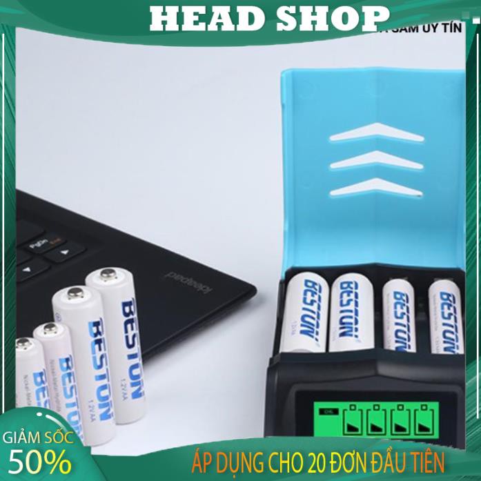 Bộ sạc pin AA, AAA 2A và 3A Quick Charge sạc nhanh BSP1 HEAD SHOP