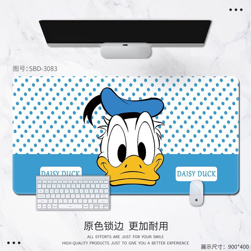 Disney Tấm Lót Chuột Và Bàn Phím Cỡ Lớn In Hình Vịt Donald/Chuột Mickey Dễ Thương