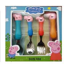 Bộ thìa dĩa heo peppa pig cho bé yêu