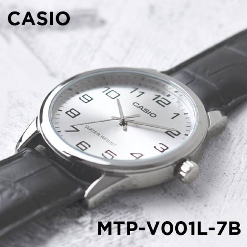 Đồng hồ nam dây da Casio chính hãng Anh Khuê MTP-V001L-7BUDF