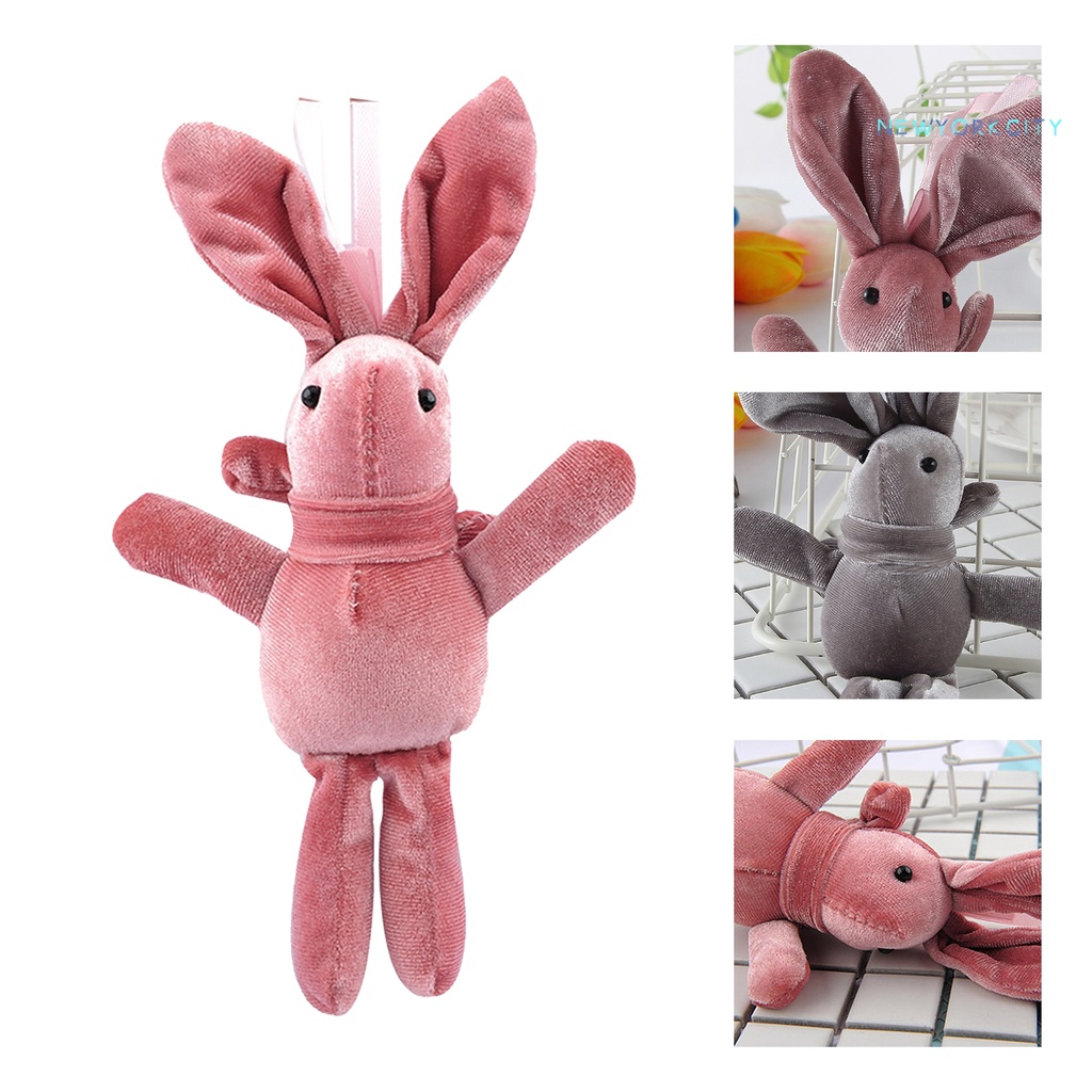 Đồ Chơi Thỏ Nhồi Bông Vải Nhung Mềm Mại Chống Mài Mòn Quà Tặng Giáng Sinh