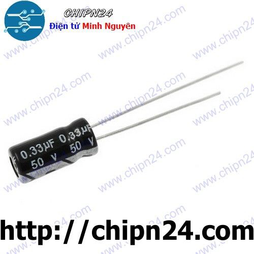 [25 CON] Tụ hóa 0.33uF 50V (5x11mm)