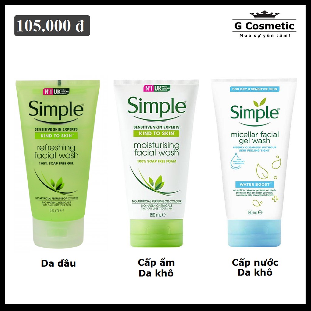 SỮA RỬA MẶT SIMPLE 150ML