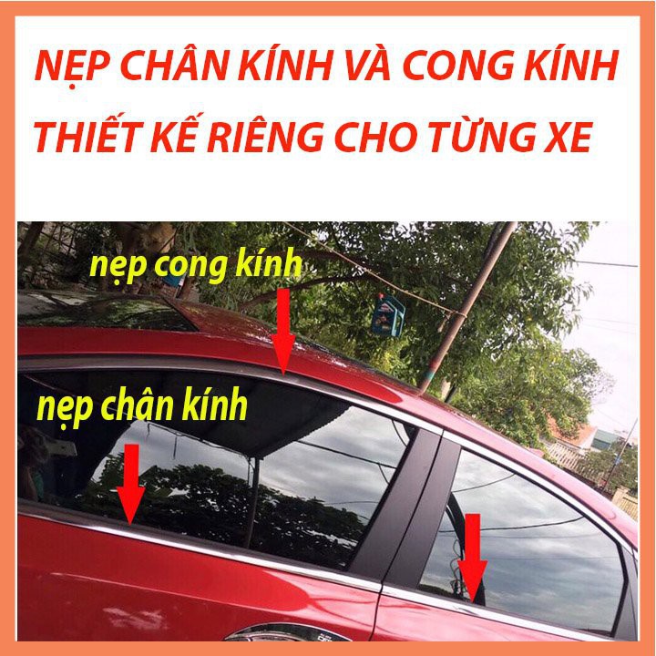 Nẹp Chân Kính, Cong Kính Inox Xe ATTRAGE Sáng Bóng, Không Rỉ Cao Cấp- FREE SHIP