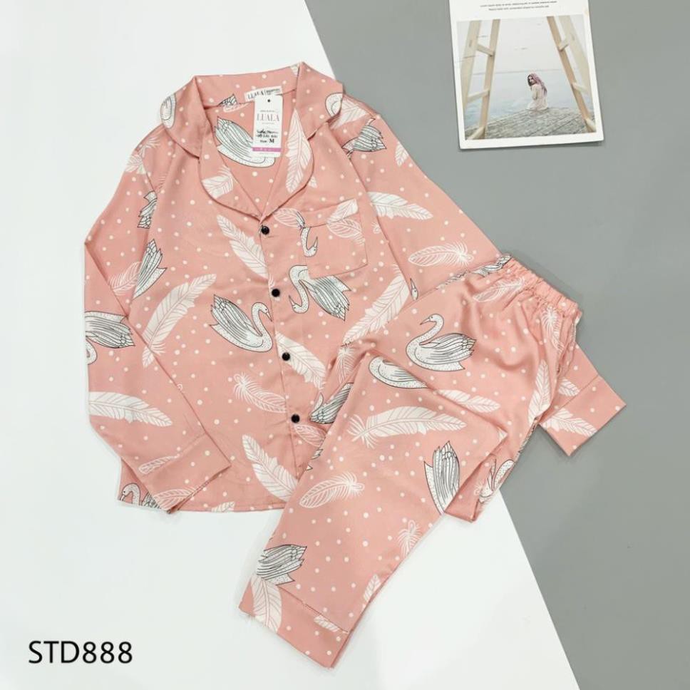 Bán Sỉ Lẻ Pijama Lụa Satin Dài Tay Chất Liệu Êm Mịn Không Xù Không Nhăn Thiết Kế Nhiều Mẫu Hot  ༷  ྇ ྇