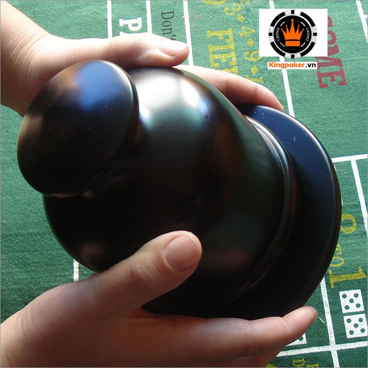 Bộ lon lắc bầu cua lắc xí ngầu gỗ lớn chuẩn casino