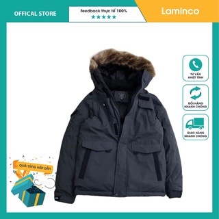 Áo khoác parka dáng dài nam, lót phao đại hàn thời trang Hàn Quốc LAMINCO V1350