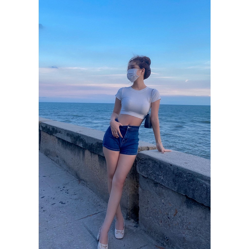 Quần Đùi Sọt Nữ Kaki & Jean Coton Co Dãn Lưng Cao Thời Trang - BT Fashion  SO03