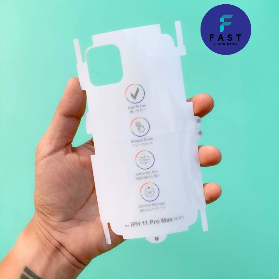 Miếng dán PPF nhám chống bám vân tay mặt sau IP 7 8 plus X Xs max 11 12 pro max